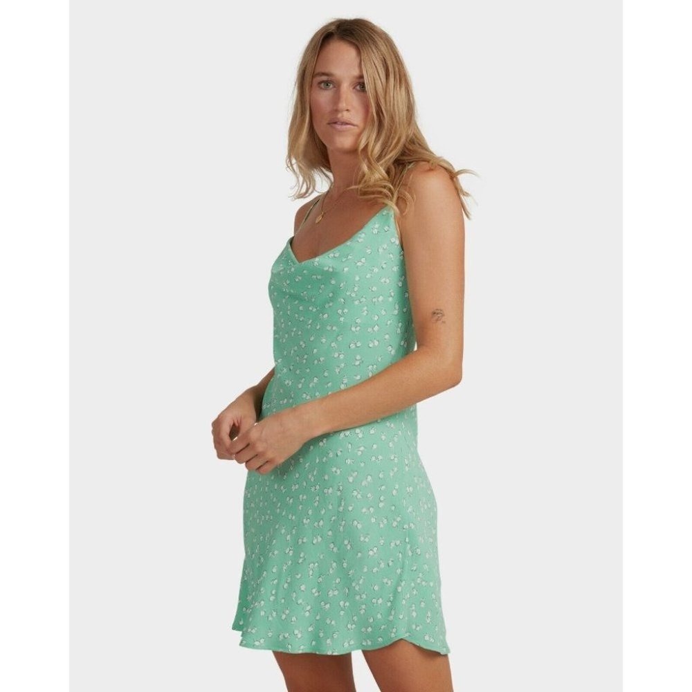 Billabong NEW Isla Floral Mini Dress Green Women's Size XL - Picture 4 of 10